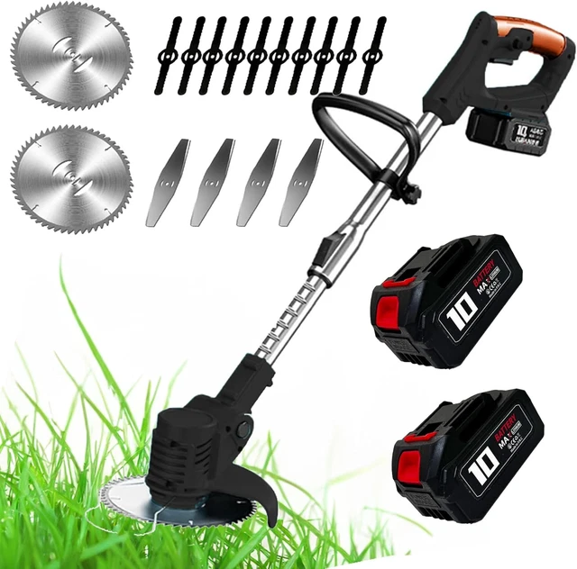 Decespugliatore Tagliabordi A Batteria 68V 2 Batterie Tagliaerba Elettrico 800w