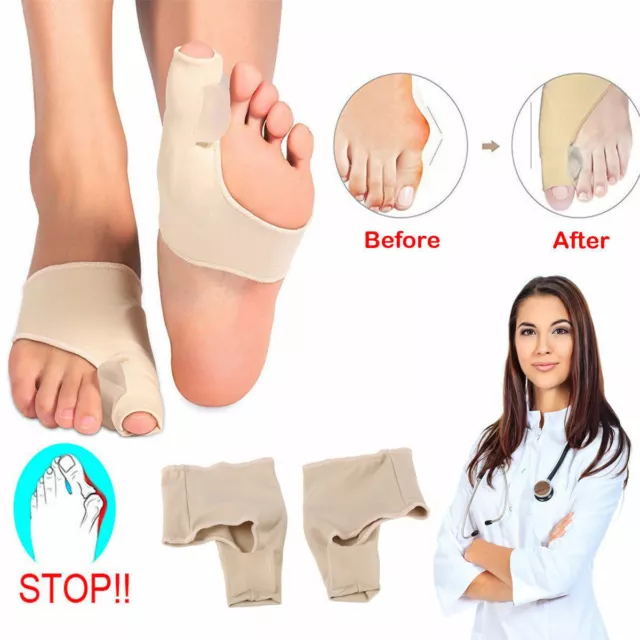 2Pcs Big Toe Bunion Splint Straightener Corrector Foot Pain Relief Hallux Valgus