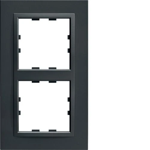 Plaque verticale 2P Kallysta épure peinture métal E71mm CARBONE HAGER WKN828