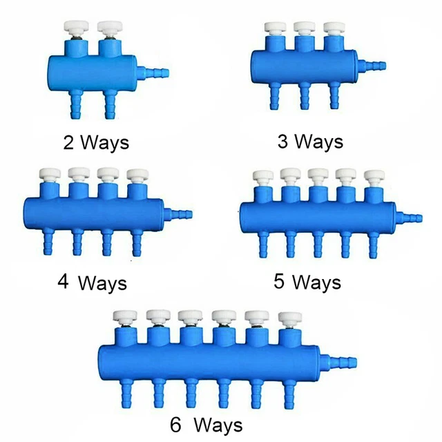 AQUARIUM AIRFLOW CONTROL Valve Oxygen Pump Diverter Fish Tank Air Pump