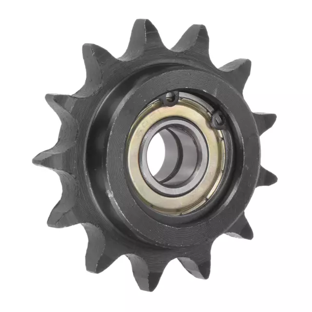 Idler Sprocket, 12mm Bore 1/2" Pitch 13 Tooth, Carbon Steel w 2 Insert Bearing