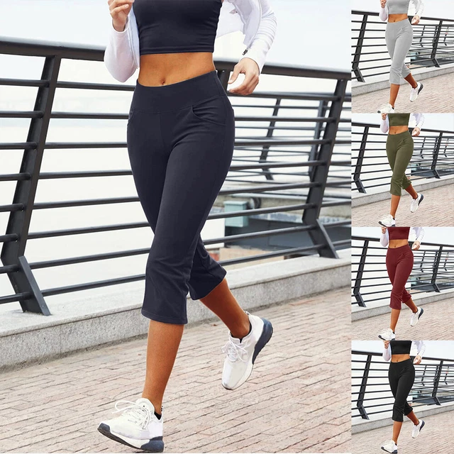 Damen Leggings Radlerhose Yoga Sport Shorts Slim Leggins Fitness Gym Jogginghose