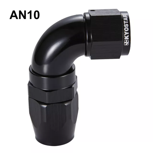 10AN AN10 90Degree Aluminum Full Flow Swivel Fitting Hose End Adapter Universal