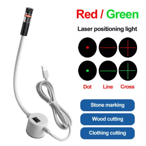 USB Positioning Laser w/ Magnetic for Sewing Machine Cutting Cross/Dot/Line Lamp