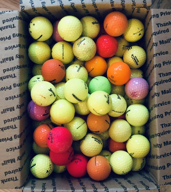 100 golf balls—2A/3A—assorted colors and brands