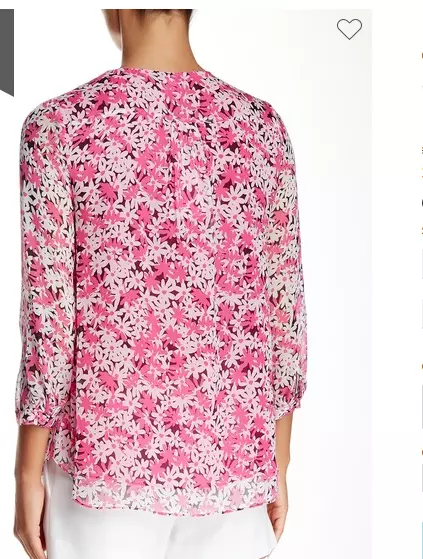 Diane von Furstenberg DVF NEW Silk Chiffon Daisy CAMDEN  Blouse  $298  Size 6 3