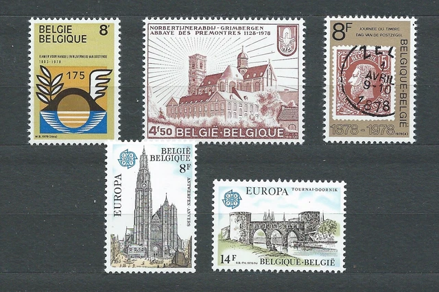 BELGIË BELGIQUE - 1978 YT 1883 à 1887 - TIMBRES NEUFS** MNH LUXE
