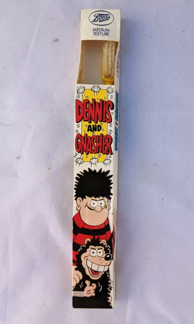 Vintage Boots Beano, Dennis the Menace and Gnasher toothbrush, 1989