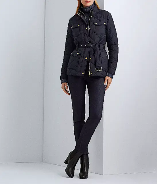 LAUREN RALPH LAUREN Women Lauren Navy Diamond-Quilted Down Coat Size XL NWT 325$