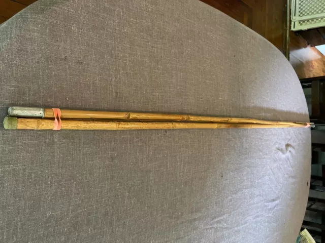 UNKNOWN VINTAGE BAMBOO Cane Pole Fishing Rod 3 Piece 15 Foot 9 inch Ft  $45.00 - PicClick