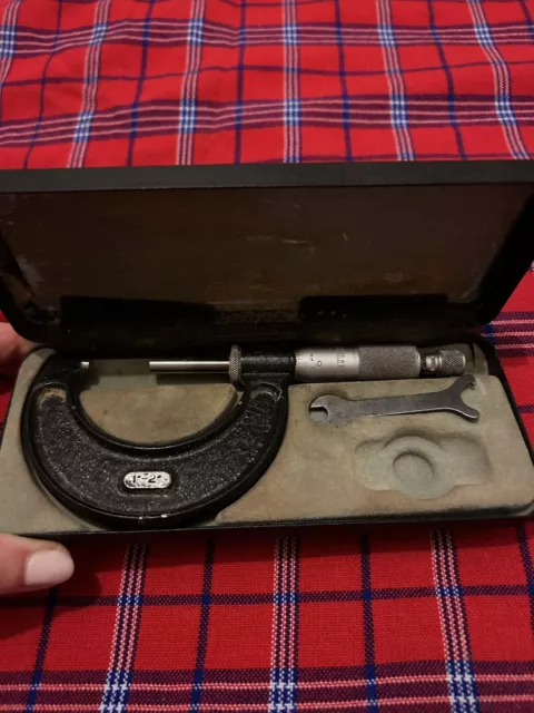 Moore & Wright 1”-2” Vintage Micrometer In Box No966