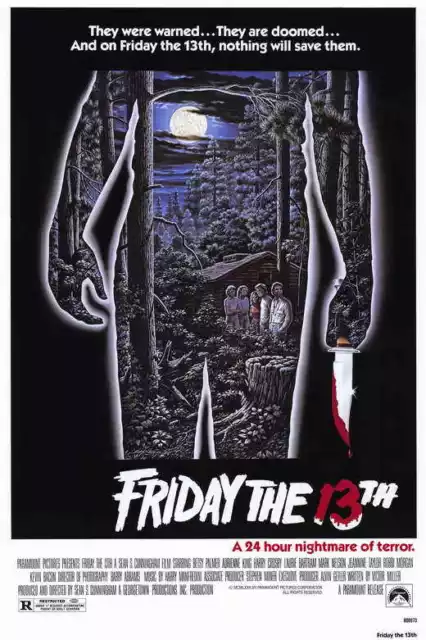 FRIDAY THE 13TH Movie MINI Promo POSTER Betsy Palmer Adrienne King Harry Crosby