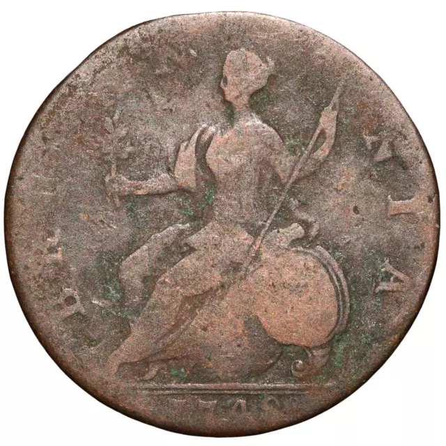 1748 Great Britain George II Half Penny Coin