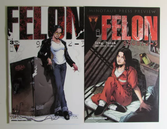 Felon Lot of 2 #3 Top Cow Productions (2002) VF 1st Print Comic Books