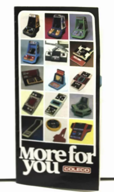 Vintage 1982 Coleco Arcade Game Catalog Dealer Fold Out 16 Game Descriptions+++