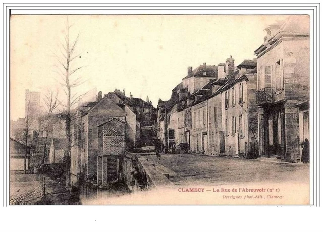 58.CLAMECY.LA RUE DE L&amp;acute ABREUVOIR (n°1).