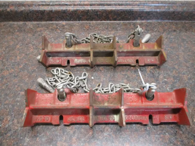 Lot Of 2 Used Jewel Company Model No 1D Pipe Welding Chain Vise 1 D