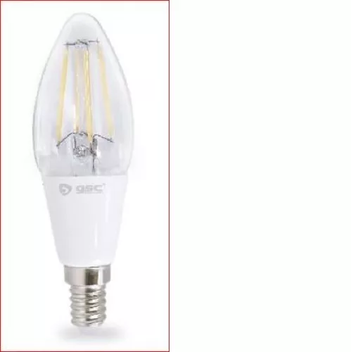 Bombilla E27 VELA LED 2W=15w Luz Calida 3000k SERIE ORO FILAMENTO 200 Lumen