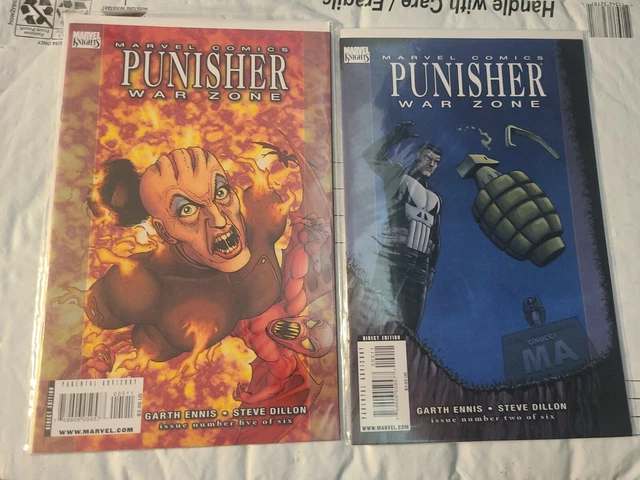 PUNISHER WAR ZONE #2 5 lot of 2 MARVEL COMIC GARTH ENNIS STEVE DILLON 2009 NM