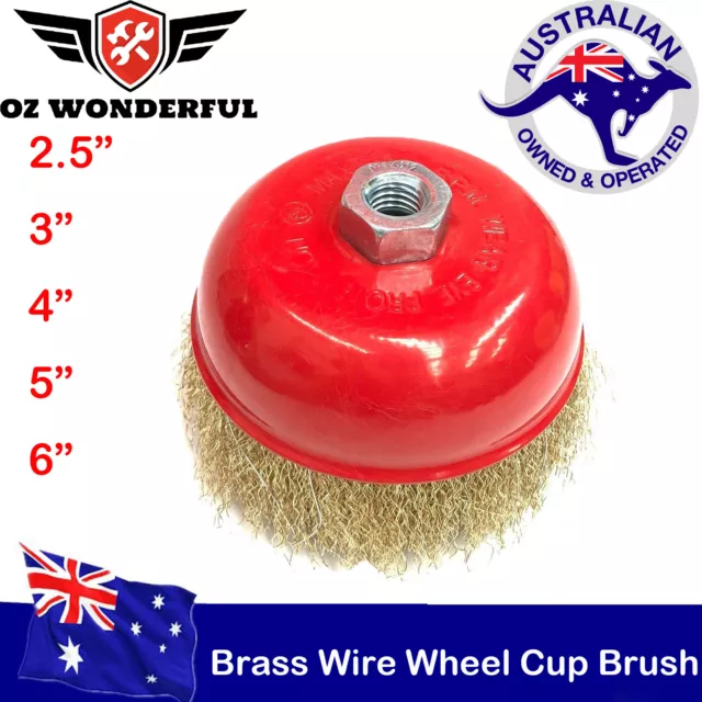 All size Brass Wire Wheel Cup Brush Angle Grinder Grinding Cleaning Rust Remover