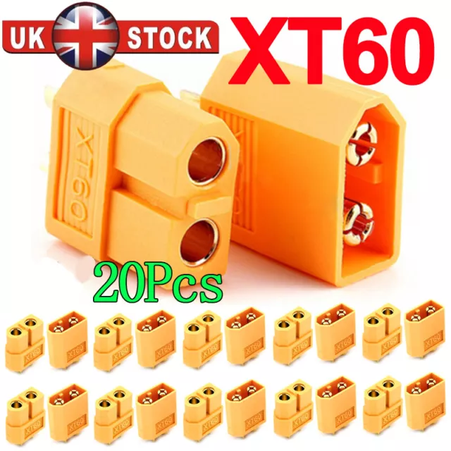 20pcs 10pairs Male Female XT-60 Bullet Connectors Plugs XT60 For RC Lipo Battery