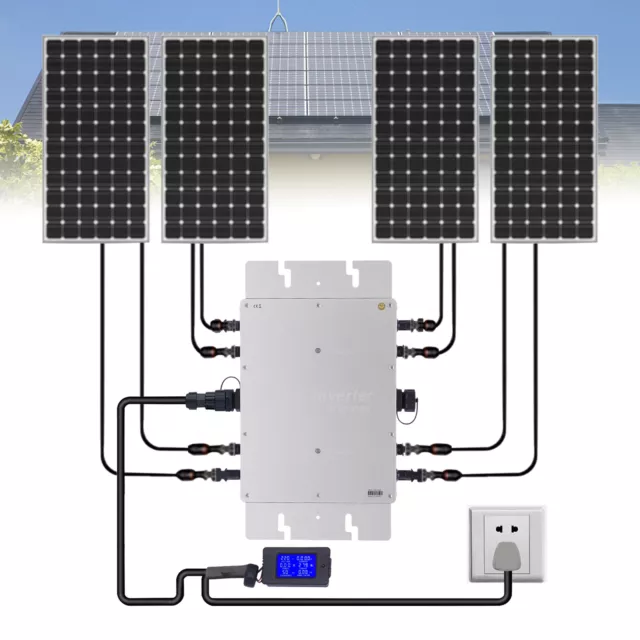 1200W Solar Micro Inverter Micro Inverter IP65 Waterproof LCD Display