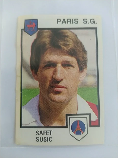 Carte Rookie Safet Susic PSG 1986 - Mondial Collection - Fiche Foot Vintage