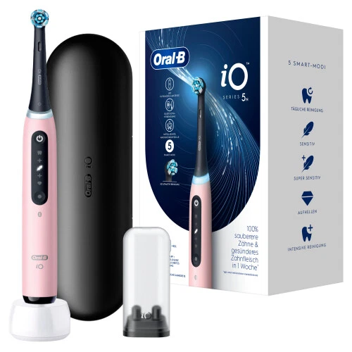 ORAL-B ELECTRIC TOOTHBRUSH - iO 5 + Travel Case - Blush Pink LED ...