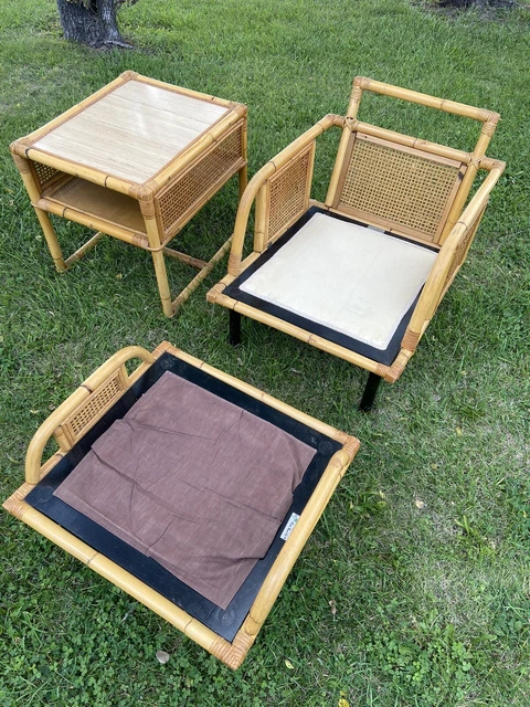 Ficks Reed Lounge Chair & Table Set