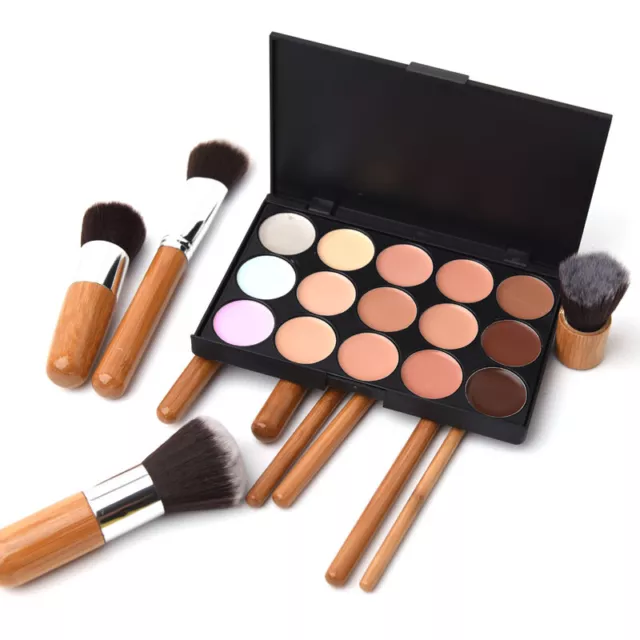 Schminkset 15 Farben 11 Pinsel Set Lidschatten Schminke Makeup Concealer Palette