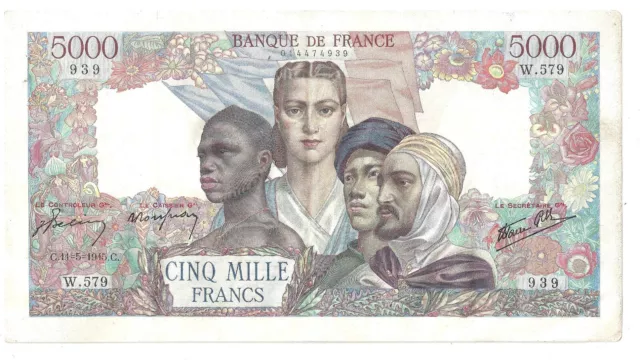 5000 francs 11-5-1945 Empire Français (qualité)