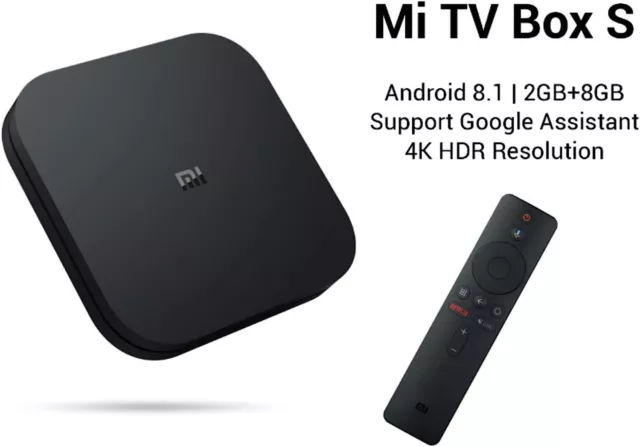 Xiaomi Mi Box S 4K Ultra HD android TV Streaming Media Player Chromecast Builtin