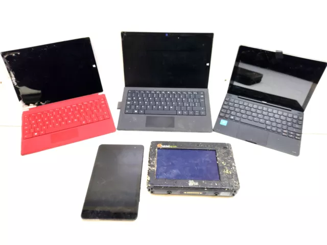 5x Damaged Untested Dell Microsoft Surface Lenovo TabletKiosk Windows Tablet PCs