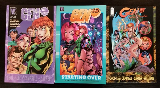 Gen 13 By J Scott Campbell-Complete Tpb Set/Lot-3 Vol-Loop-Image-Jim Lee