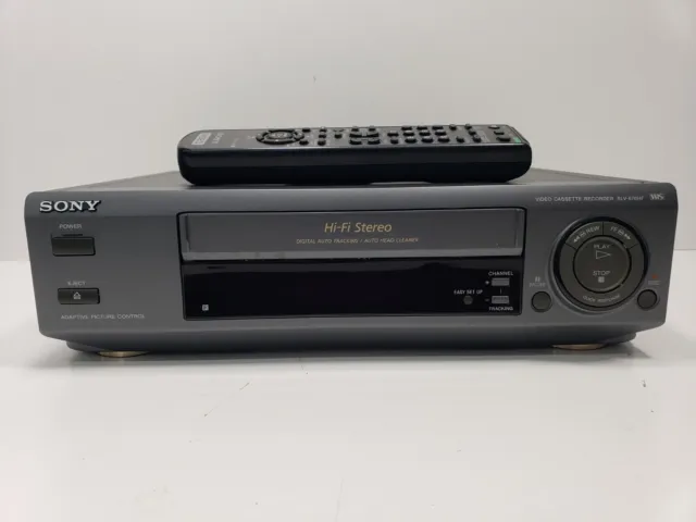 SONY SLV-676HF 4-Head VCR VHS Tape Player Recorder Hi Fi With Remote