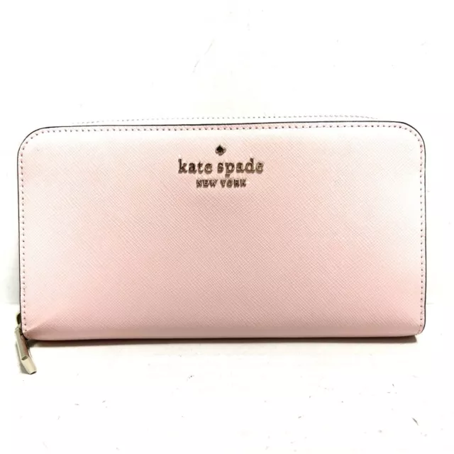 Auth Kate spade Stacey Large Continental Wallet WLR00130 Chalk Pink -