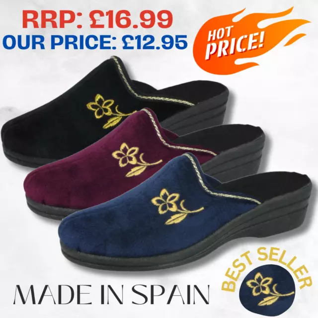 Ladies mule slippers online hard sole