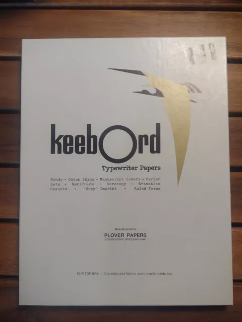 Vintage Keebord Plover Onion Skin 8.5 x 11 Typing Paper *82 Sheets* New  Open Box