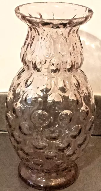 Vase En Verre Teinté Amethyste, Hauteur 26cm