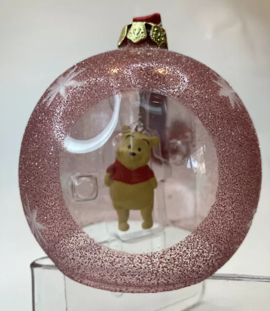 DISNEY'S SMILING WINNIE the Pooh Babys 1st Christmas Collectible Glass