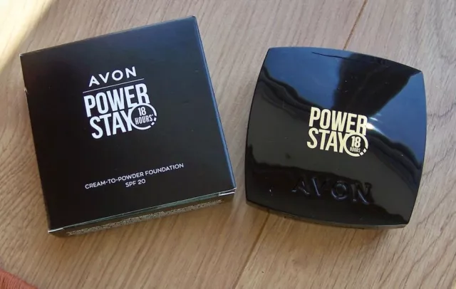 Avon Power Stay 18 Hours Cream To Powder Foundation Shade Nude Spf 20 New (R)