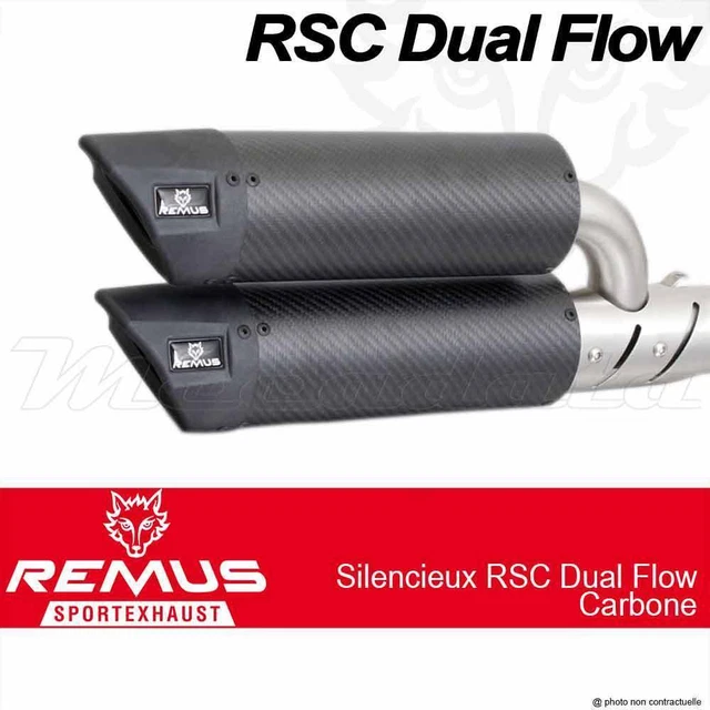Silencieux Remus RSC Carbone Pour Vespa GTS 125 Ie Super 2009+ (avec Catalyseur) - Échappement Sport