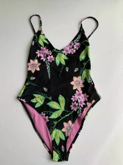 Topshop Pamela One Piece Swimsuit Black Size 4 Woman Nordstrom