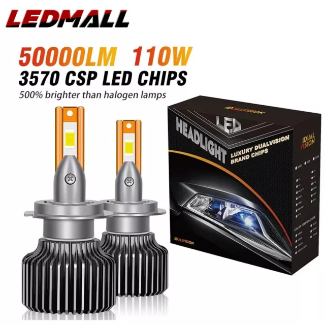 50000LM H4 H11 H7 LED Headlight Canbus 110W High Power 9005 9006 3570 CSP