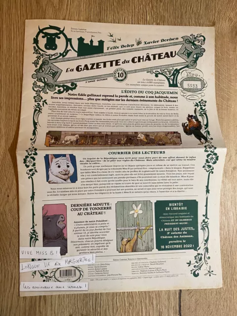 La Gazette Du Chateau N°10 - Le Chateau Des Animaux - Dorison  Delep - Casterman