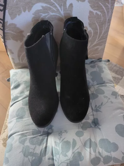 Black Suede Ankle Boots Size 6