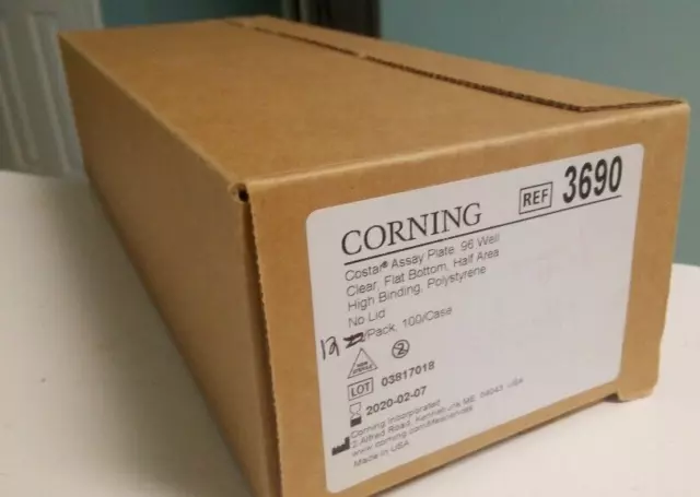 Corning Costar 3690 Assay Plates 96 Well High Binding Half Area PartialPk/12 NOS