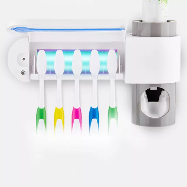 Sterilizzatore UV per spazzolino 5 alloggi in ABS con porta dentifricio 2