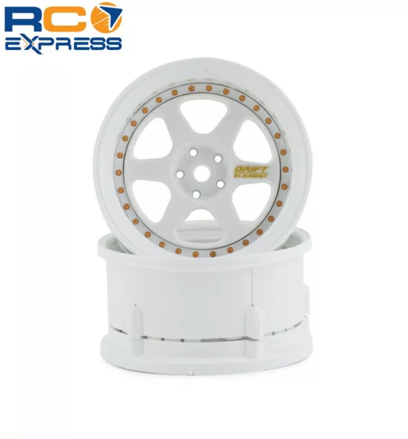 DS Racing Drift Element 6 Spoke Drift Wheels (Triple White w/Gold DSCDE204