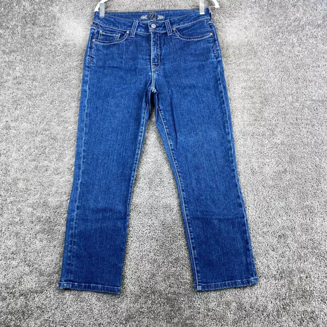 MiracleBody Cropped Jeans Women's Size 8 Blue Mid Rise 5-Pocket Medium Wash